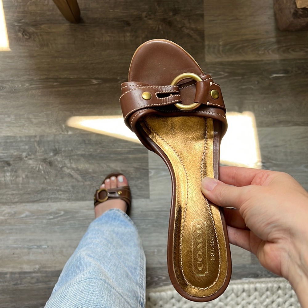 Vintage Coach Leather Sandals